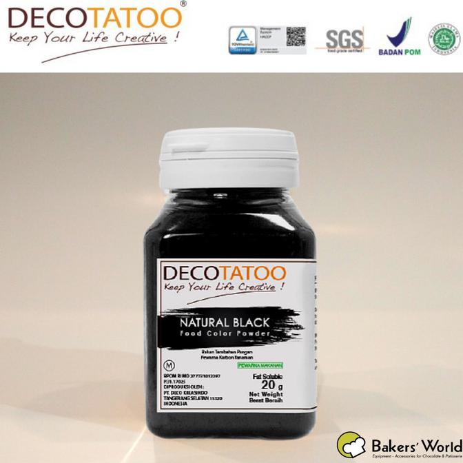

Pewarna Makanan - Decotatoo - Hitam (Natural Black) Fat Soluble 20gr ---NEW---