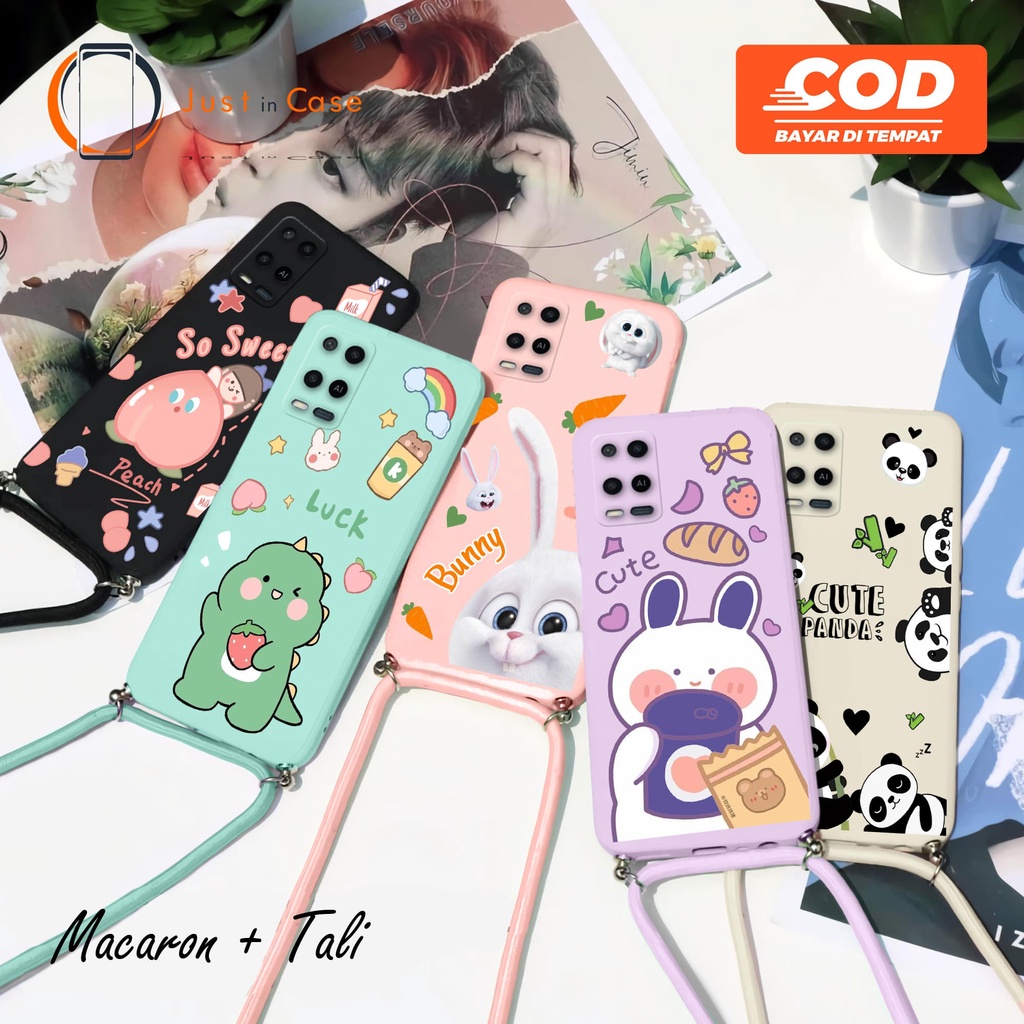 Sling Case Macaron Softcase Tali (UV07) Oppo A95 4G 5G A74 A16 A15 A15s A55 A54 A53 A52 A92 A5 9 2020 RENO 7 6  5 5F 4 4F A5S A12 A7 A1K F5 F7 F9 F11 PRO A3S RENO 8 5G PRO RENO 7Z 7 5G 7 4GA16K/A16E