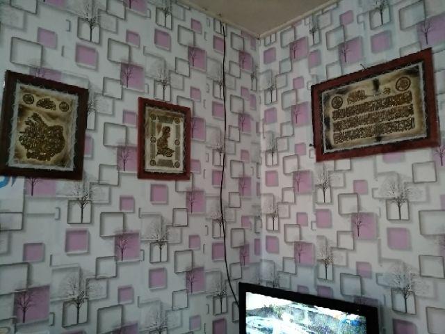 Kaligrafi 3in1 Besar 50x70 Ayat Kursi Clasicc Dan Allah Muhammad