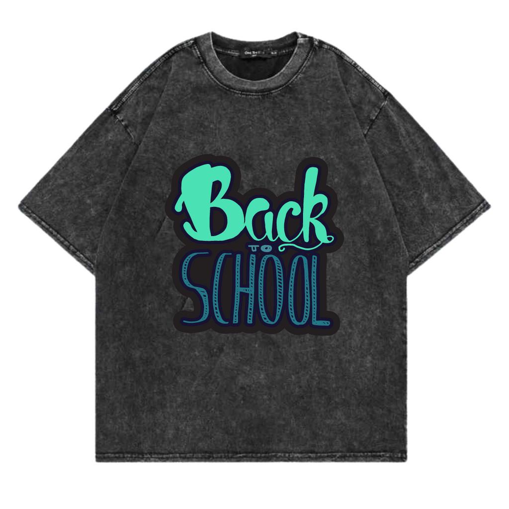 Kaos Oversize Wash Sablon Original Endrock Tema Font Back School