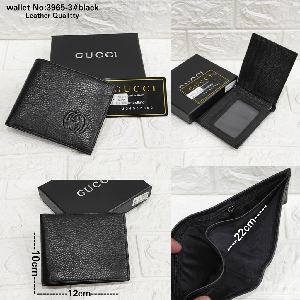 Dompet Pendek Pria Import Super Premium Dompet Lipat Pria Emboss Kulit Sapi Wallet Branded Leather Q