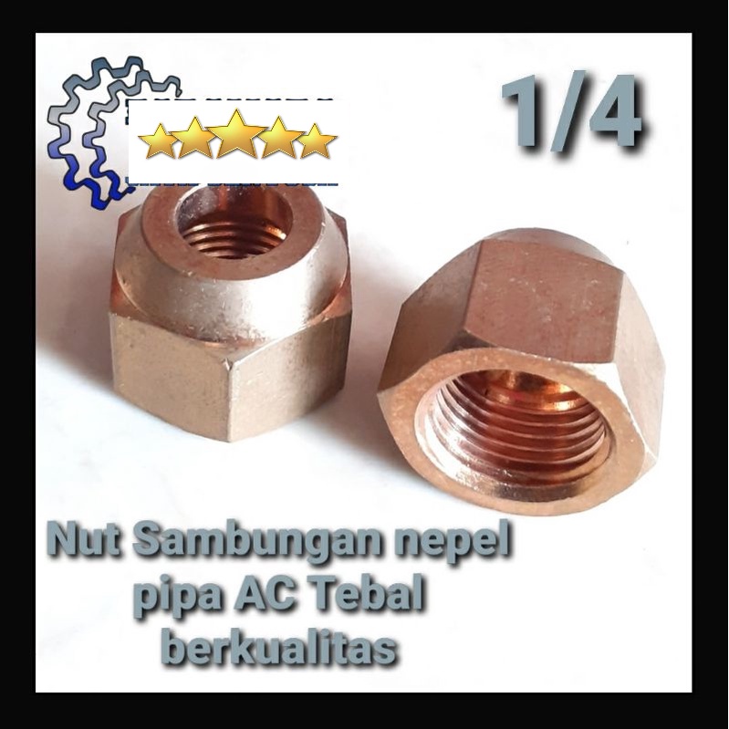 nut nepel sambungan pipa AC 1/4