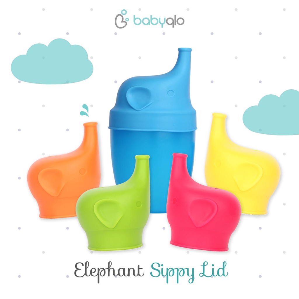 Babyqlo Tutup Tempat Minum Anak / Sippy Lid Silicone Elephant (Cl9007)