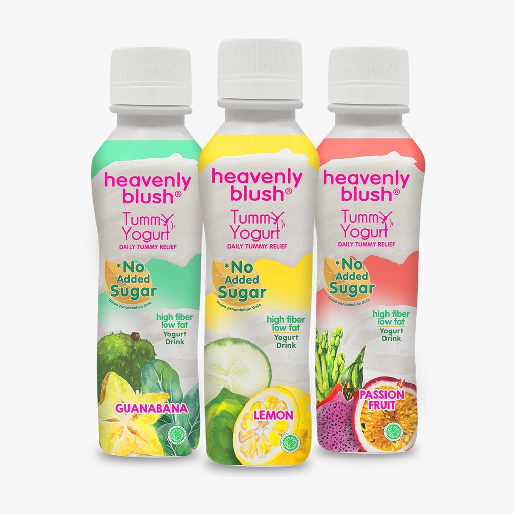 

Heavenly Blush Tummy Yogurt Star Fruit NO Sugar / Sugar Free All Variant 180Ml