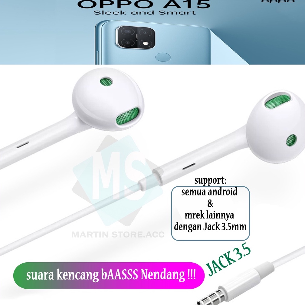 [ORI 100%] Headset Oppo MH150 Original 100% Earphone Stereo Bass