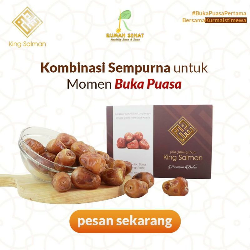 

KURMA King Salman Kemasan 500gr/box Netto 415gr