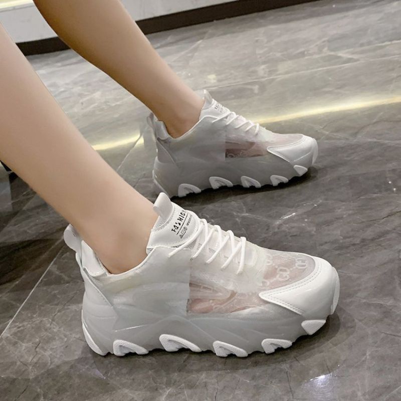 RYX - Ruffle Gradient Sepatu Sneakers Wanita Fashion Casual - Ori Import