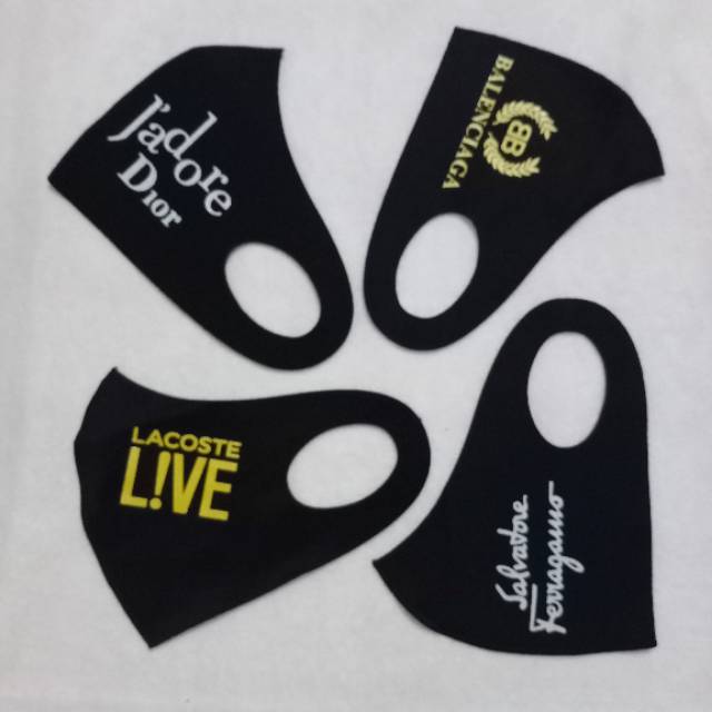 MASKER DEWASA KAIN SCUBA MOTIF LOGO 3 BAHAN PREMIUM KUALITAS BAGUS