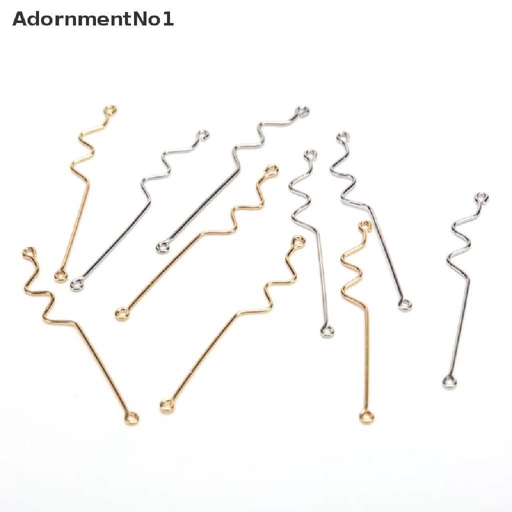 (AdornmentNo1) 10pcs / Set Batang Konektor Anting Bahan Tembaga Untuk Membuat Perhiasan DIY