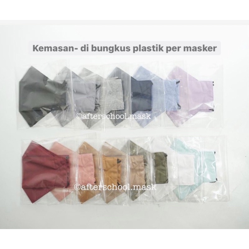 Masker Kain Anak 3D dengan stopper, 3 lapis, 2 - 6 tahun