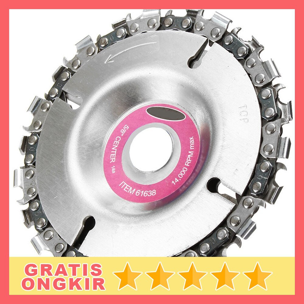 Grab Medan Kepala Gergaji Multifunction Woodworking Chain Plate Grinder Disc 4 inch 22 Tooth Fa