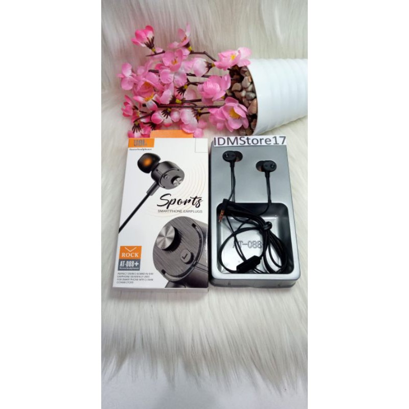 HEADSET JBL AT-088+ SUPORTY BASS IN EAR ROCK EARPHONE DESIGN SMARTPHONE EARPLUG MIC