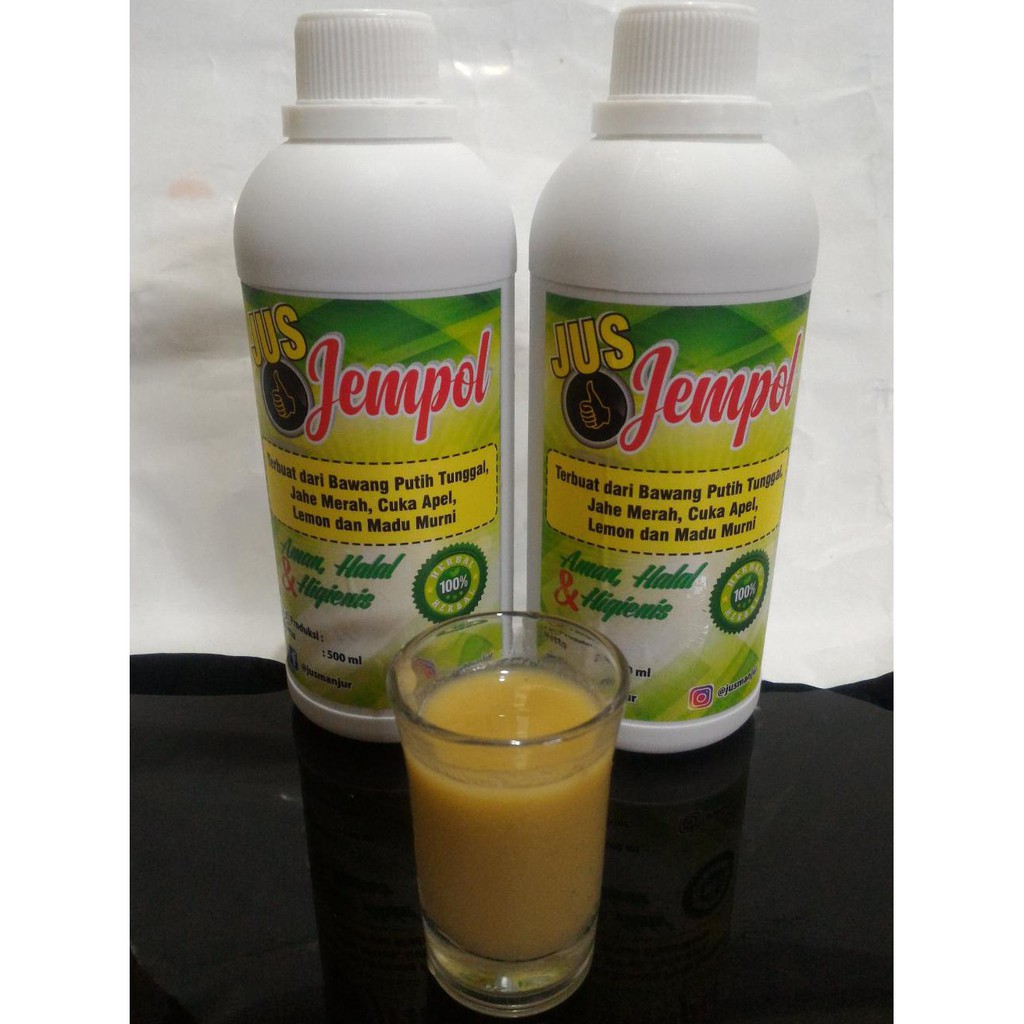 

Hot! Jus Sehat Manjur Ukuran 500 Ml (Madu Lemon Bawah Putih Tunggal Cuka Apel Dan Jahe Merah)