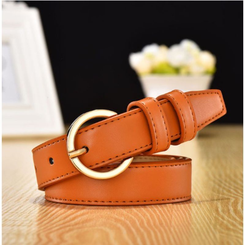 IKAT PINGGANG BELT WANITA GOLD SIMPLE FASHION CASUAL TEBAL