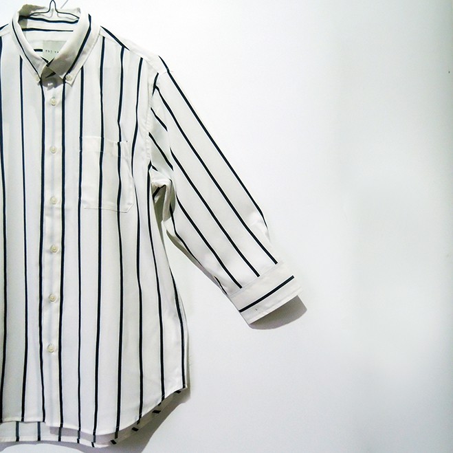 Kemeja TBJ-Nearby Ls White Stripe