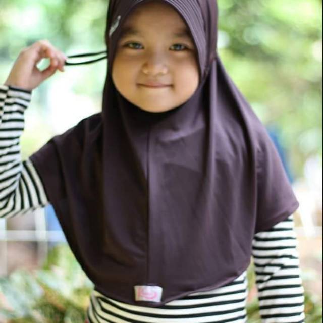 KHANSA Bergo Kids Coklat Tua