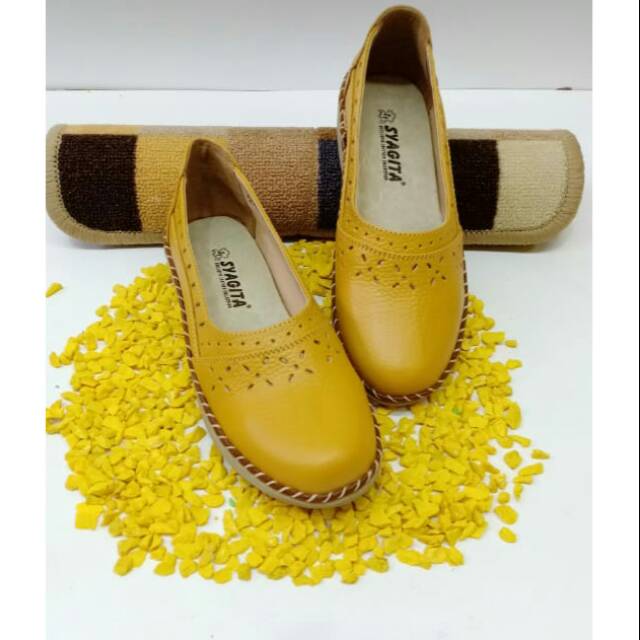 Sepatu kulit wanita asli sukaregang garut