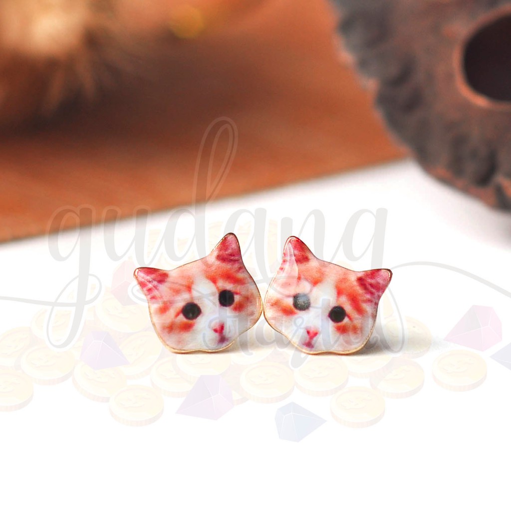 Anting Stud Tusuk Cute Little Cat Kucing Lucu Unik Imut GH 203141