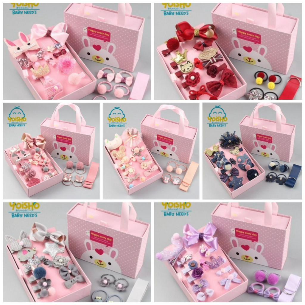Jepit Kado Ulang Tahun Anak Perempuan Harga 1 box isi 18pcs / Hampers Ulang Tahun Anak Perempuan / J