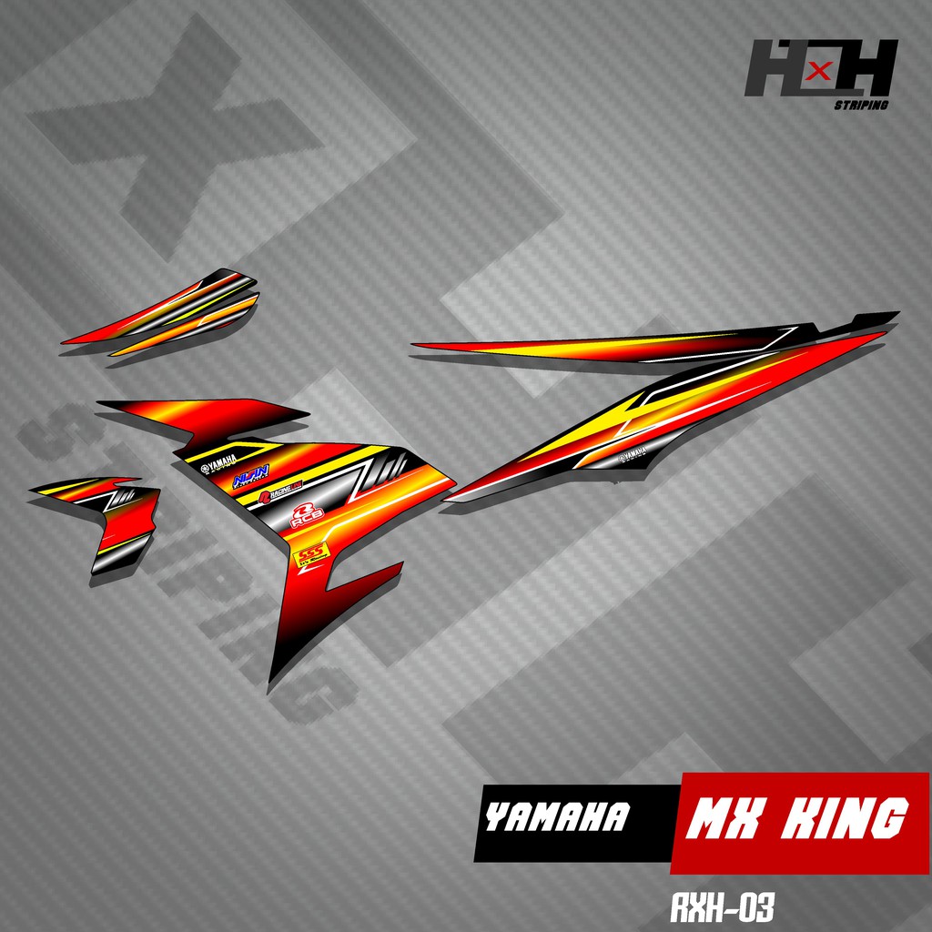 Stiker Striping MX KING 03 Desain Racing
