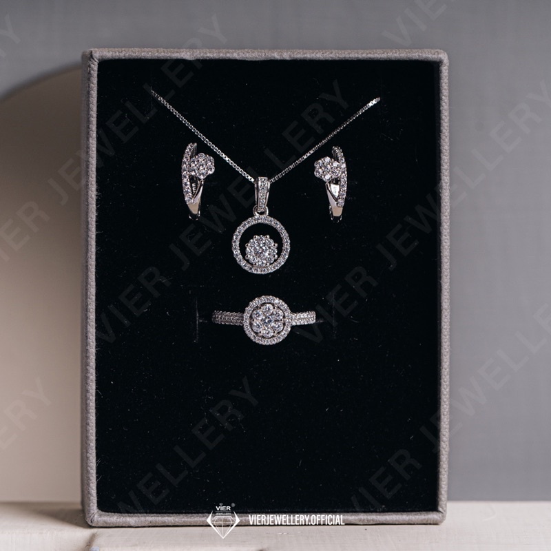 Wynn Edition Set 12189+14341+12458 perhiasan replika berlian crystal zirconia , perhiasan wanita vie