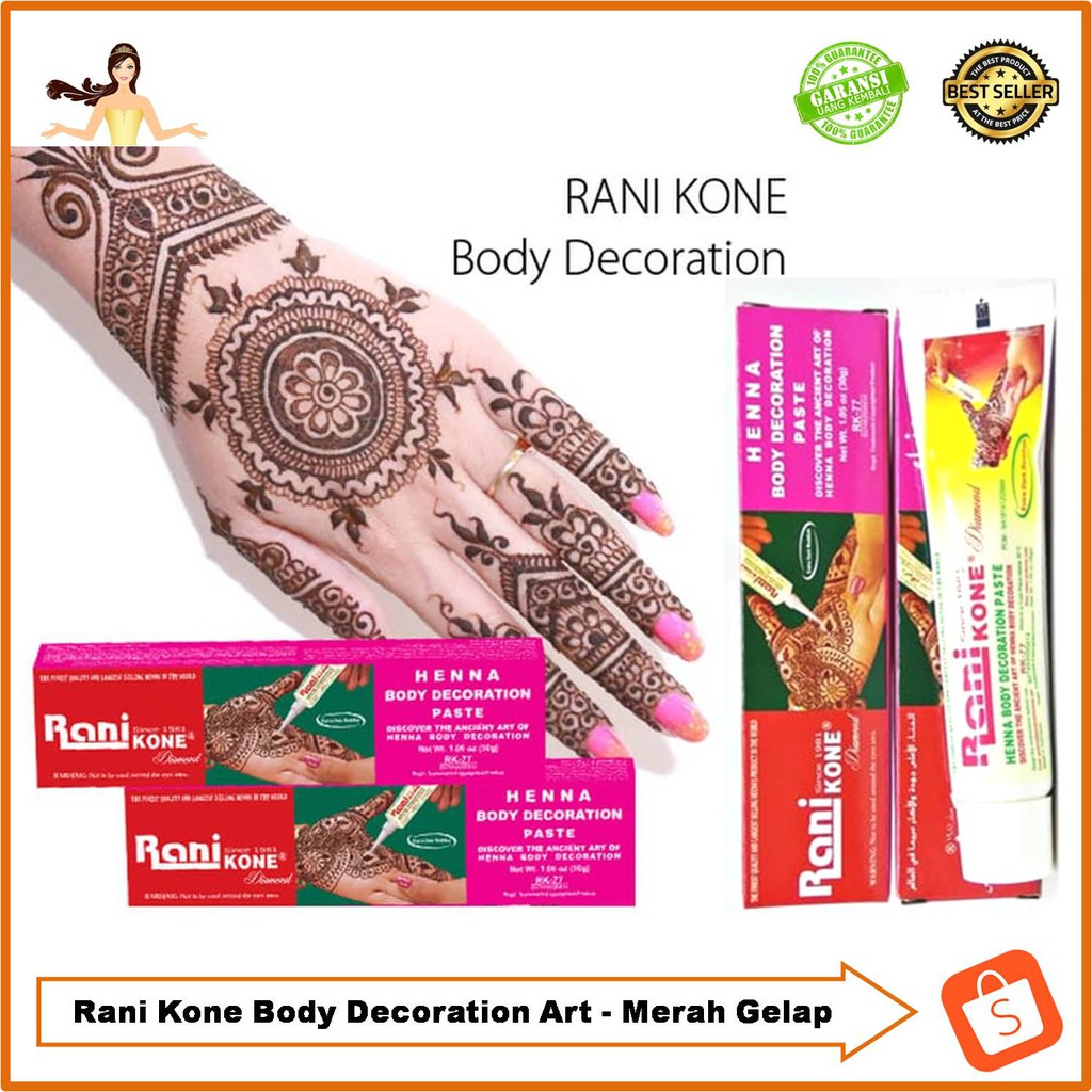 Stiker CETAKAN Hena Henna Mahendi Nail Art Golecha Set Tangan Kaki