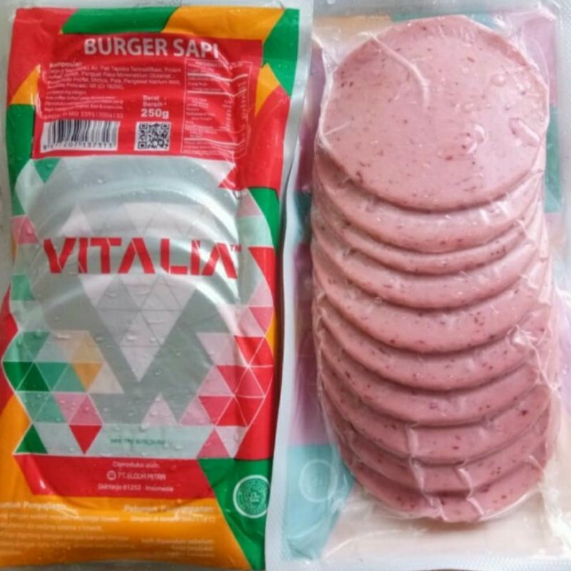 

Vitalia Beef Burger Sapi 250 gr isi 10