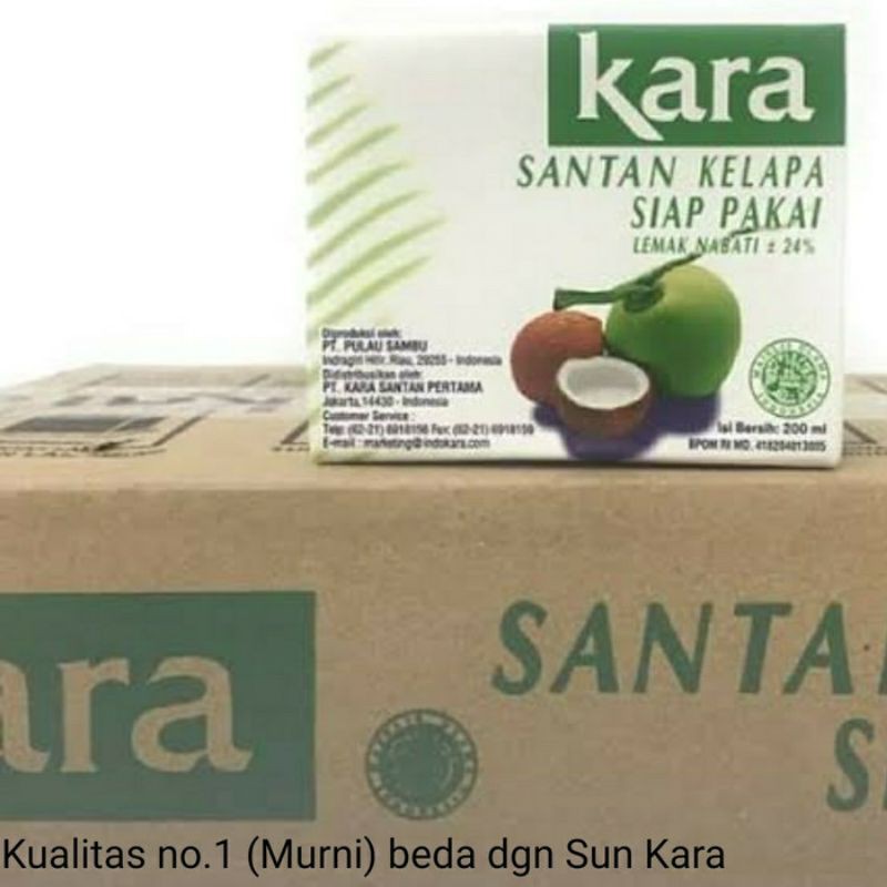 Santan Kara 200ml (bukan Sun Kara) Murah Satuan READY