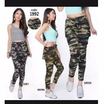 Rok Celana Army Wanita Import