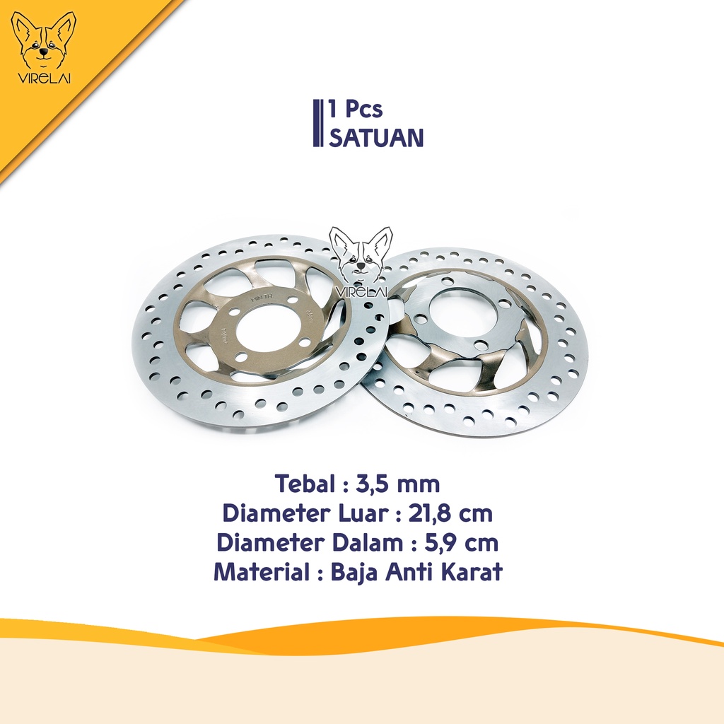 Piringan Cakram Supra X 125 / Kharisma / Cs1 / Supra Fit New Depan / Belakang [Ishima]