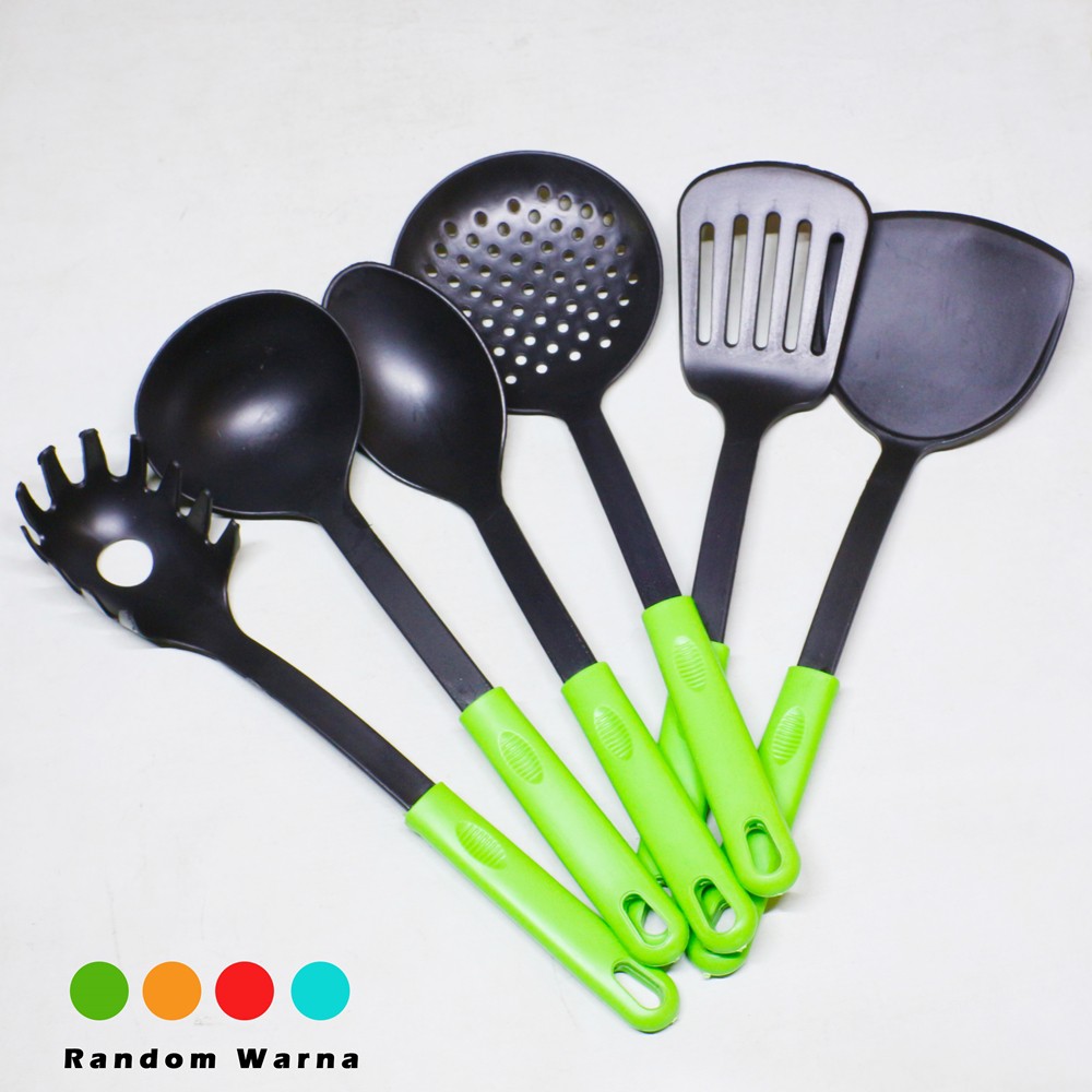 Kitchen Tools set HITAM warna 6 Pcs