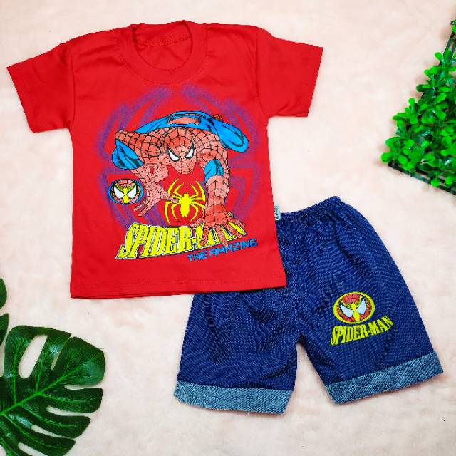 Pakaian Anak Laki-laki Size 0-2tahun gambar kartun / Baju Setelan Anak Laki-laki / Baju Kaus Bayi