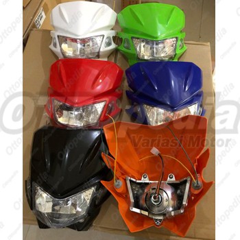 Batok Kepala Lampu Depan Reflektor Headlamp KLX 150 Trail Model BMX Variasi Asesoris