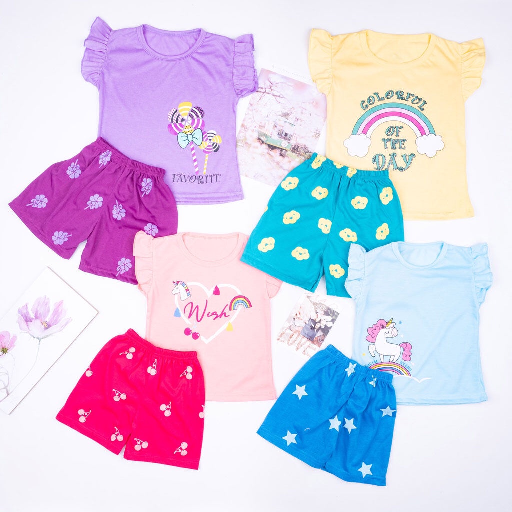 IL - SETELAN ANAK RUFFLE / SET BAJU ANAK CEWEK WONDERFUL EDITION