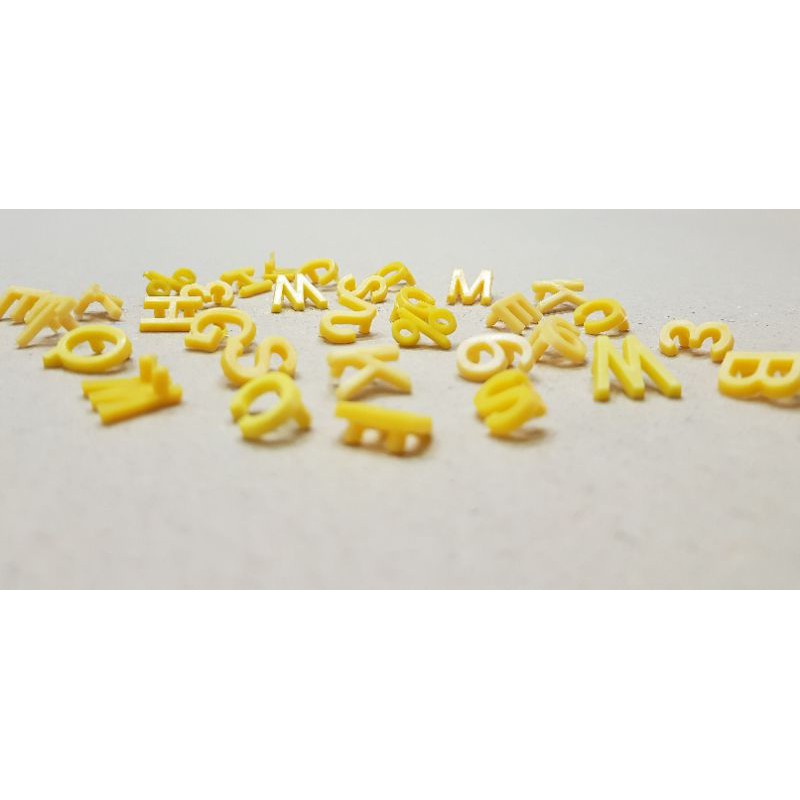 Huruf Angka Moviboard Movitex Datatex Plastik ukuran 3/4 inch