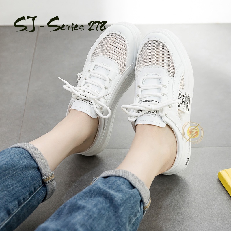 {JWALK} Sepatu Sneakers/ Slip On Sneakers Wanita Tali Trendy JIMIN - 278