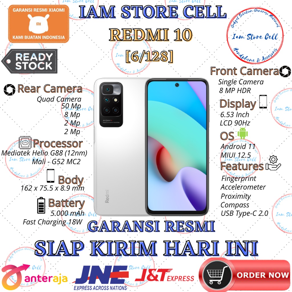 Redmi 10 4 64Gb + 6 128Gb NEW Garansi Resmi-6