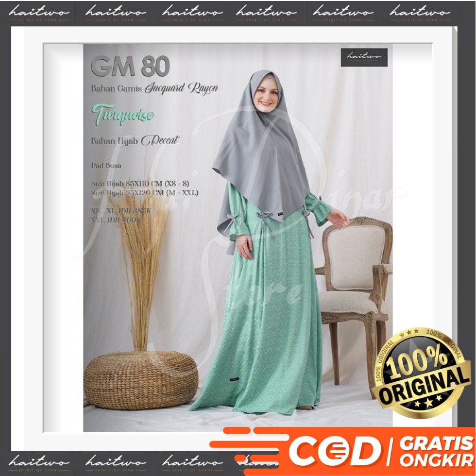 [Baru] Haitwo Gamis Muslimah GM 80 Ready