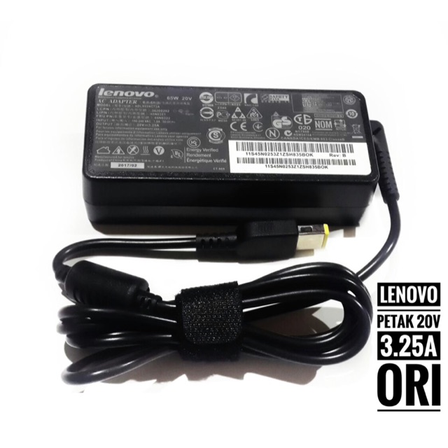 ADAPTOR LAPTOP LENOVO PETAK 20V-3.25A charger notebook 20 volt 3.25 ampere