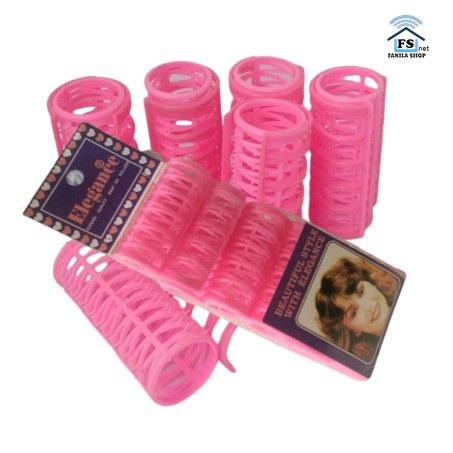 Rol Rambut PINK isi 5 pcs set  Curly Keriting Rambut