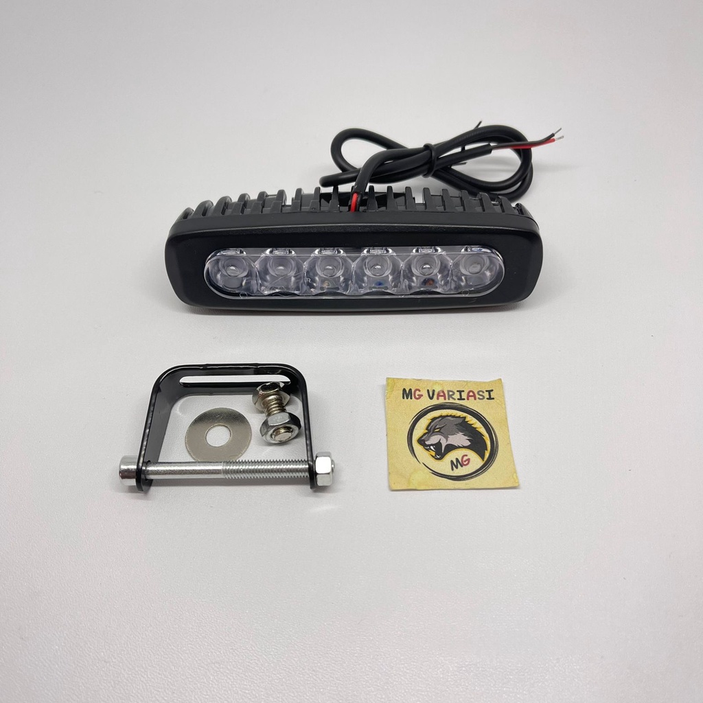 PROMO TERMURAH LAMPU TEMBAK SOROT LED 6 TITIK MATA KEDIP FLASH CWL BAR CREE OFFROAD LAMPU TOURING MOTOR MOBIL WORK LIGHT 9 WATT