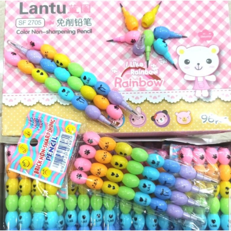 

PENSIL SUSUN ANAK RAINBOW PENCIL PER PCS SOUVENIR ULTAH HADIAH REWARD BAGUS MURAH GROSIR PENSIL