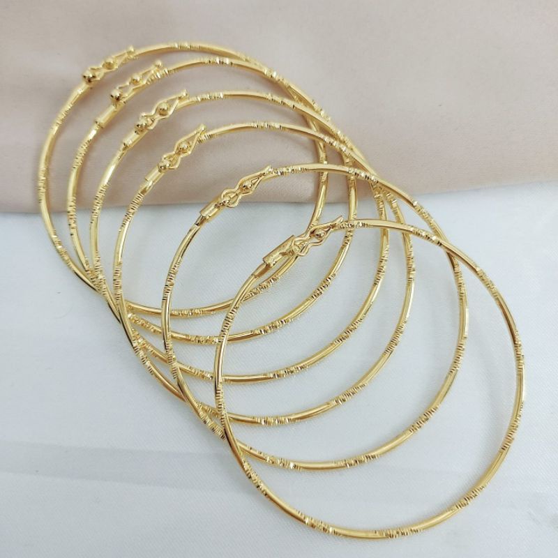 Gelang Keroncong Titanium model Tipis Bukaan Samping
