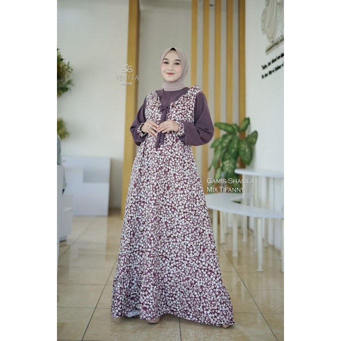 Dress + BLEZZER blaze blezer RANITIA kotak kotak MUSLIM FASHION WANITA BAJU SYAR'I HIJAB