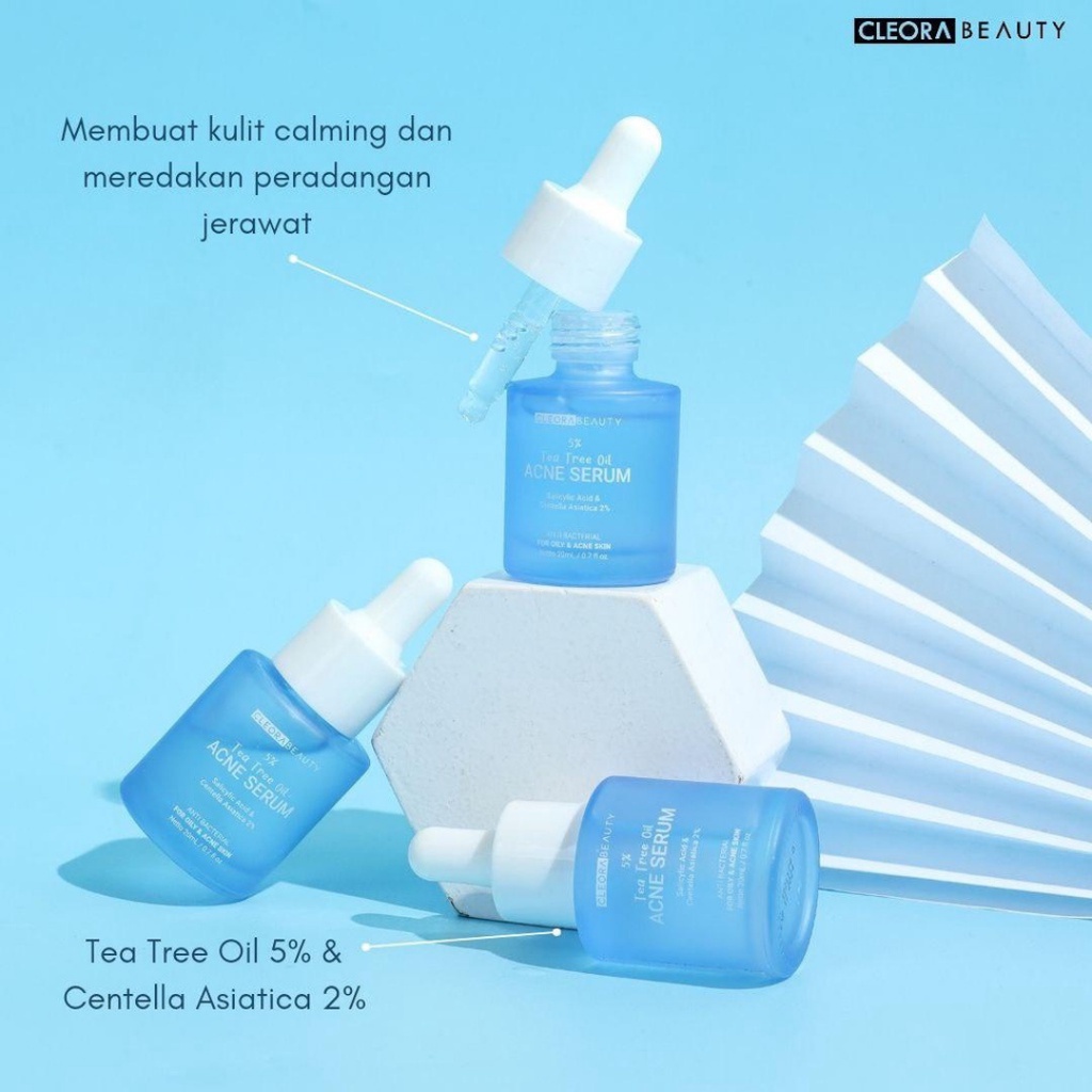 [ FREE ONGKIR ] CLEORA BEAUTY ACNE SERUM -  CENTELLA ASIATICA 2% SALICYLIC ACID ANTIBACTERIAL 20mL