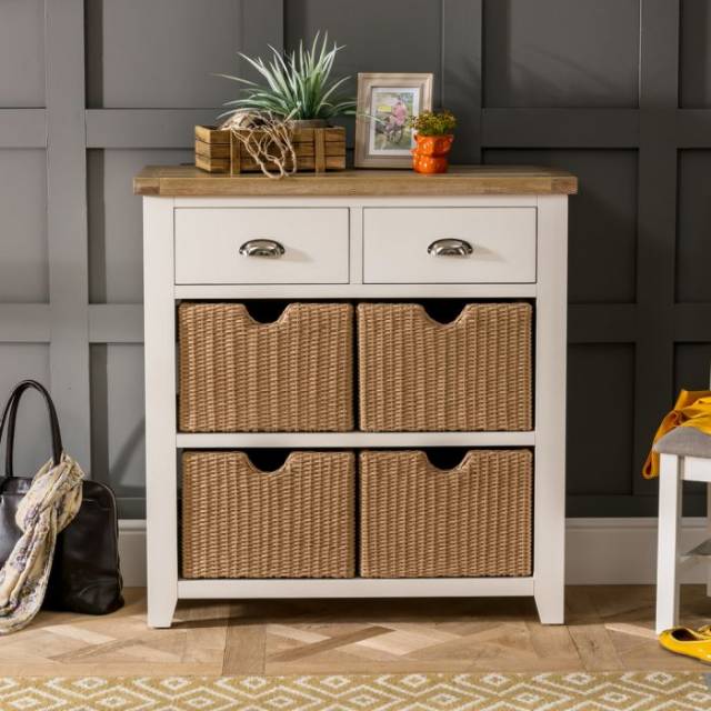 Bufet Penyimpanan Lemari Laci Nakas Laci Penyimpanan Jati Bufet Kayu Jati Minimalis Nakas Duco Putih