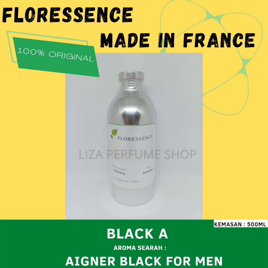 Bibit Parfum SEGEL AIGNER BLACK FOR MEN ( BLACK A )By FLORESSENCE / Bibit Perfum   black a / Bibit P
