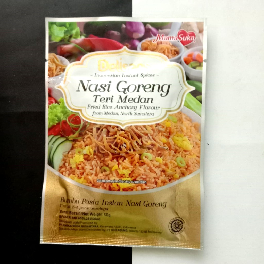 

bumbu masak nasi goreng teri medan delisaos mamasuka 50g