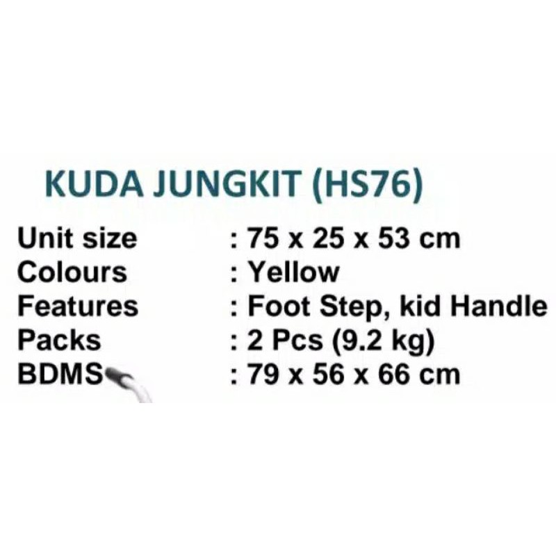 KUDA JUNGKIT VIA CARGO JNE