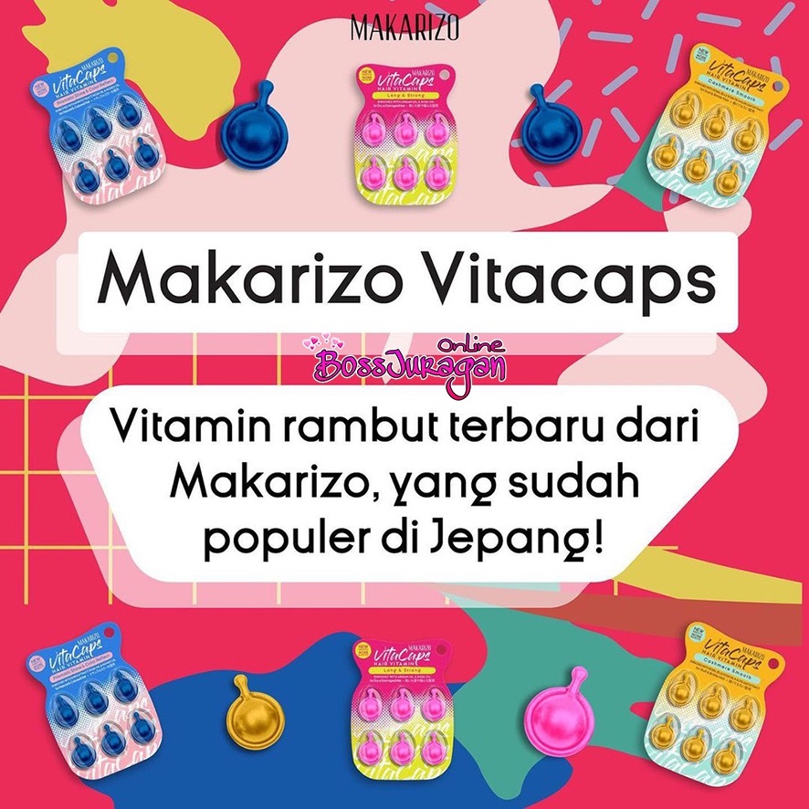 (BOSS) Makarizo Vitacaps Hair Vitamin - Vitamin Rambut Kapsul 6x1ml